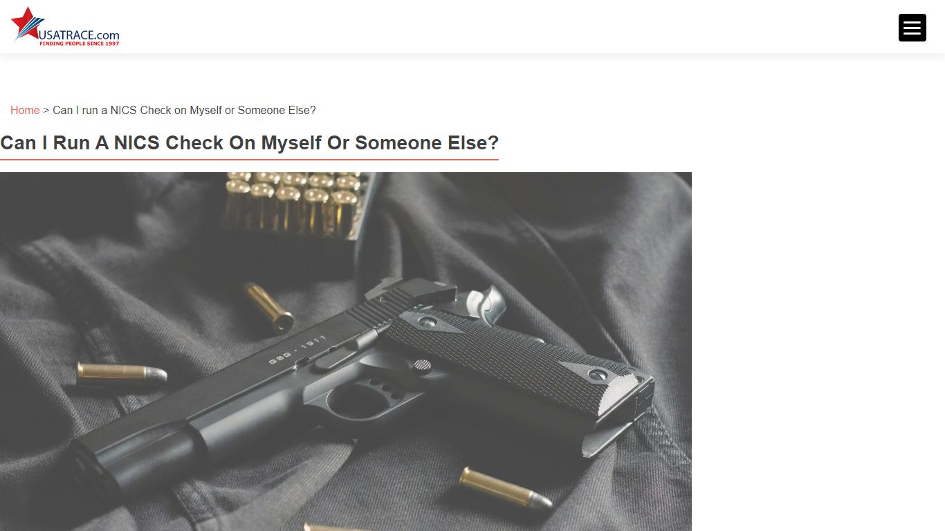 Can I run a NICS Check on Myself or Someone Else?